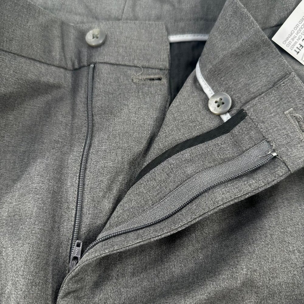 Van Heusen Men's Size 40x29 Pant Traveler Classic Fit Flat Front Gray New - Picture 14 of 16